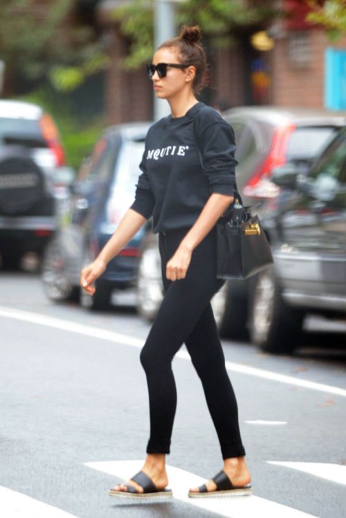 Irina Shayk in Black Jeans out in New York City 1