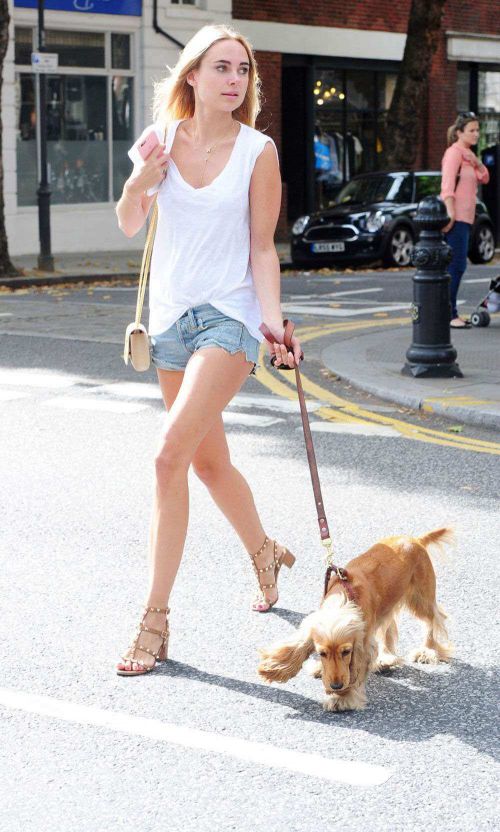 Kimberley Garner Out with Her Dog in London 3