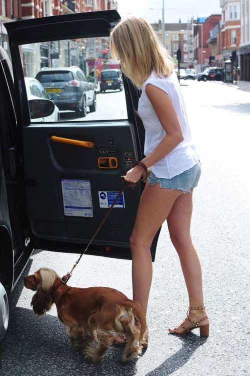 Kimberley Garner Out with Her Dog in London 5