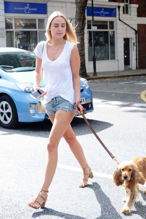 Kimberley Garner Out with Her Dog in London 6