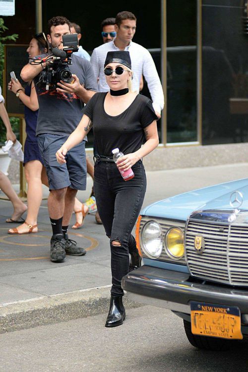 Lady Gaga Leaves her apartment in New York 1