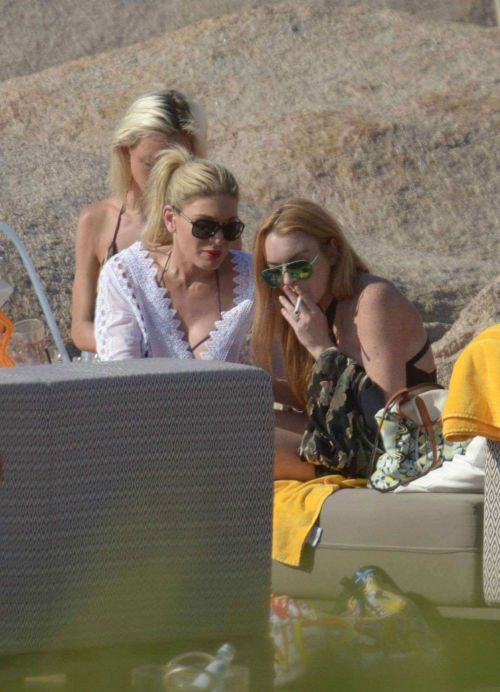 Lindsay Lohan & Hofit Golan on the beach in Sardinia Italy 22