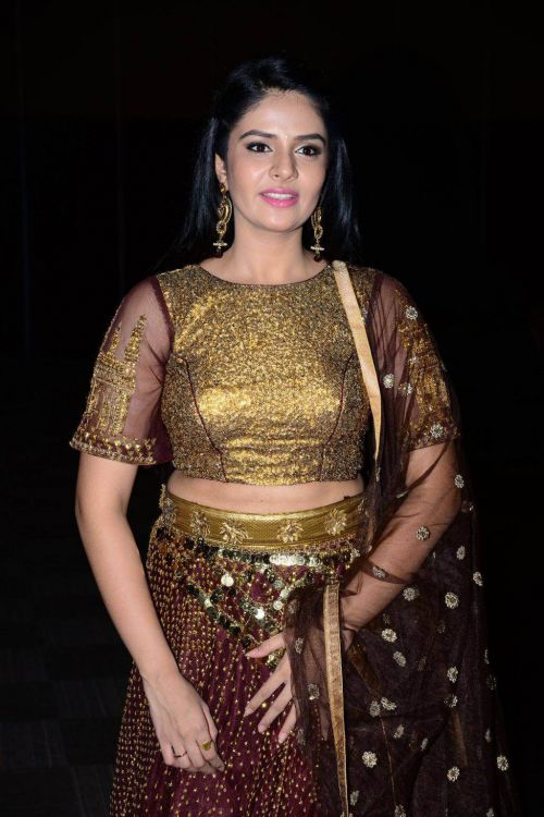 Anchor Srimukhi at Araku Road Lo Audio Launch Photos 14