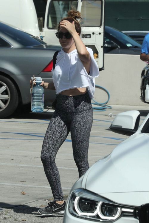 Ashley Tisdale Stills Leaves a Gym in West Hollywood 1