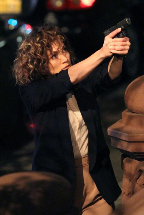 Jennifer Lopez on the Set of Shades of Blue in New York 1