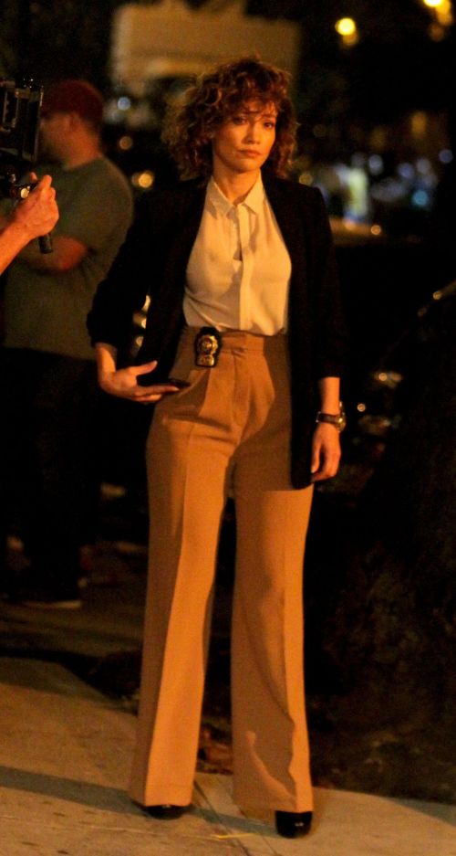 Jennifer Lopez Stills on the Set of Shades of Blue in New York 1