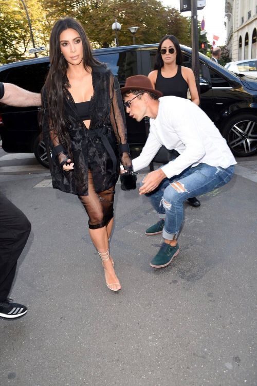 Kim Kardashian Stills Gets Kissed by Vitalii Sediuk in Paris 23