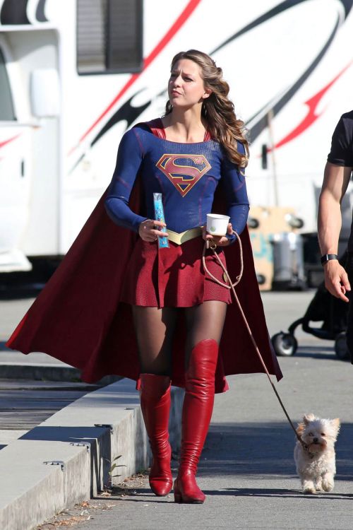 Melissa Benoist on the Set of Supergirl in Vancouver 3