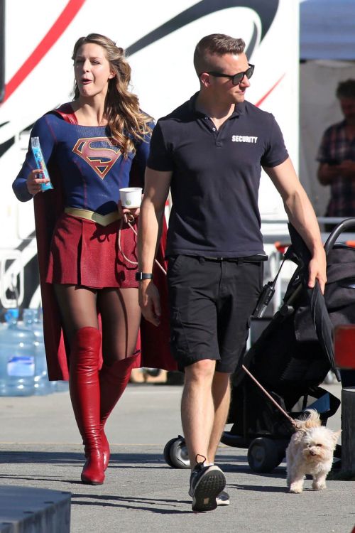 Melissa Benoist on the Set of Supergirl in Vancouver 8