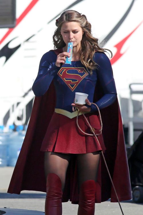 Melissa Benoist on the Set of Supergirl in Vancouver 10