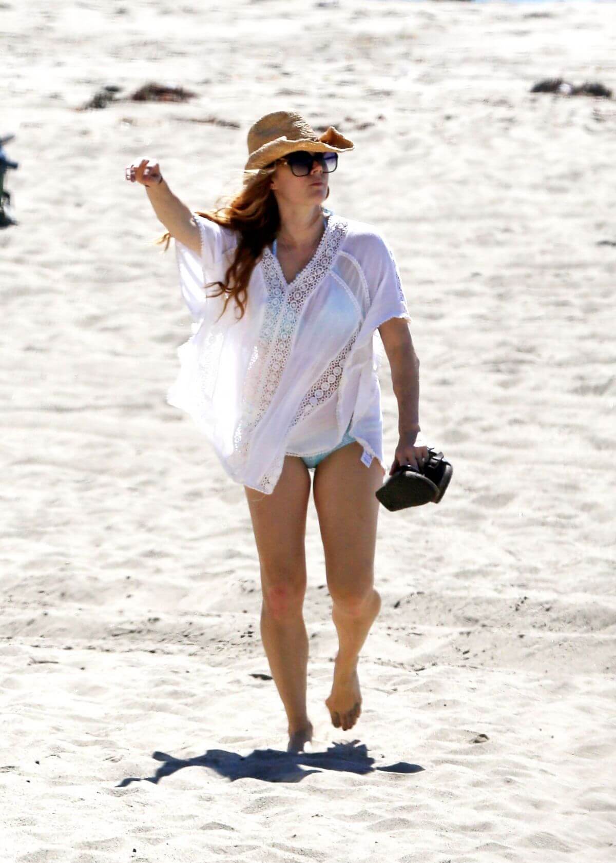 Amy Adams Stills on the Beach in Malibu