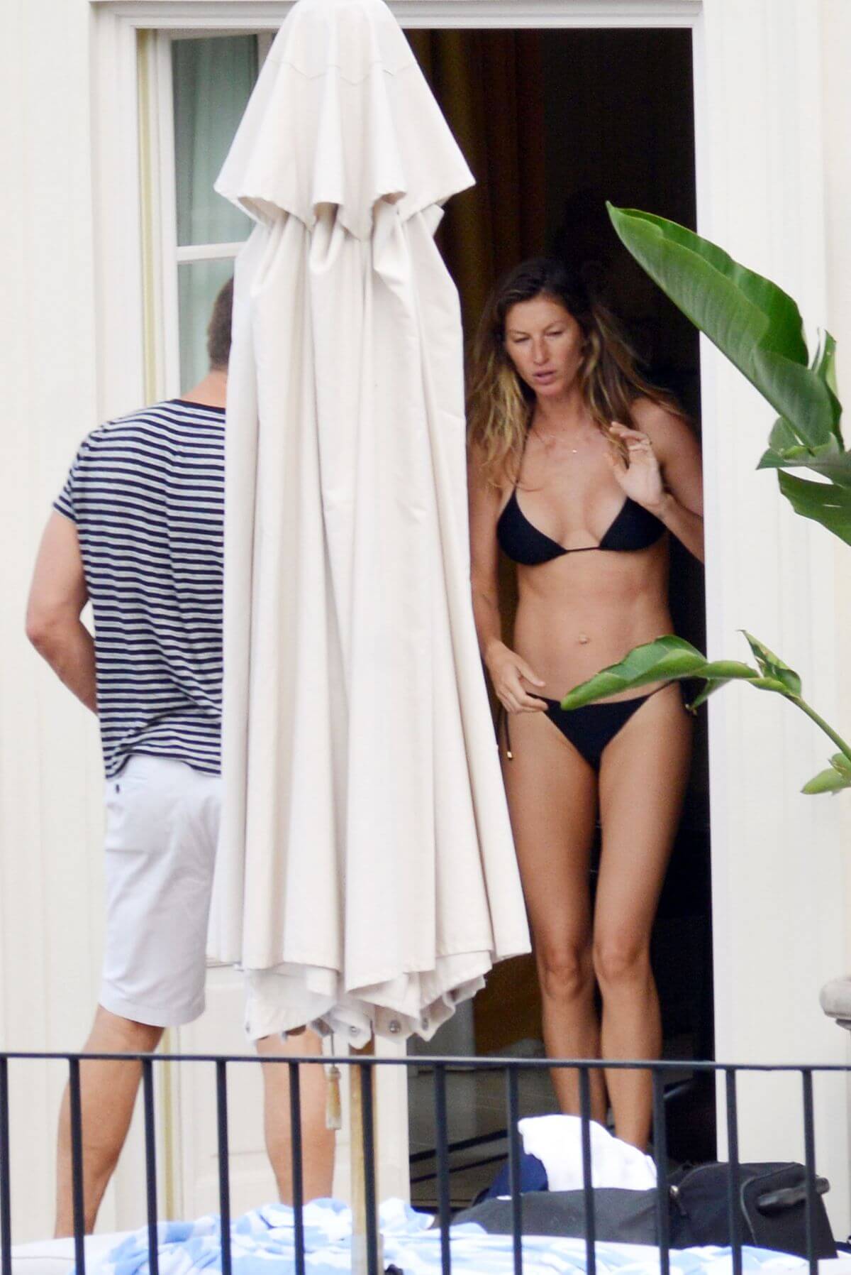 Gisele Bundchen Stills Bikini at a Hotel in Positano