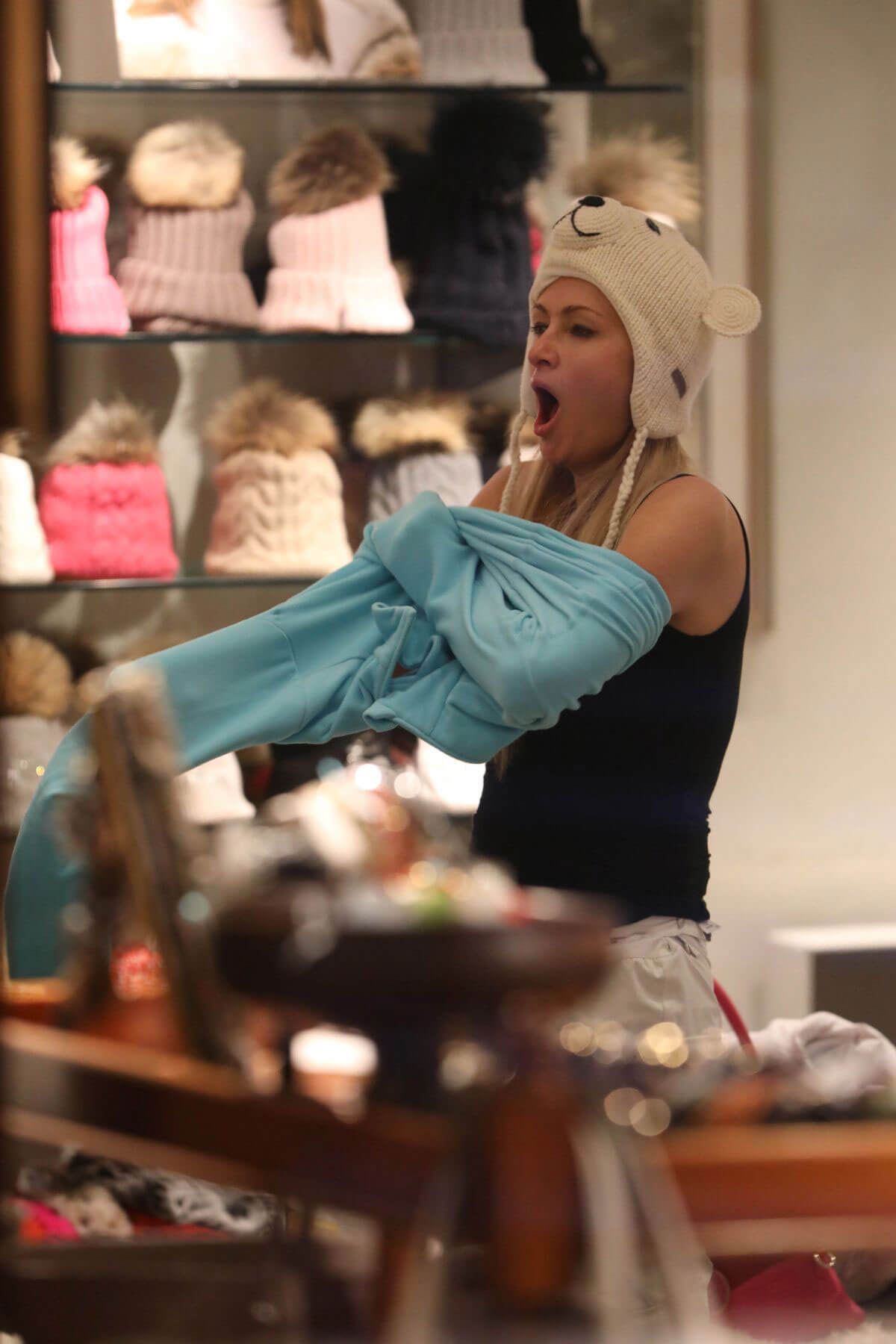 Actress Paris Hilton Stills Out Shopping in Aspen