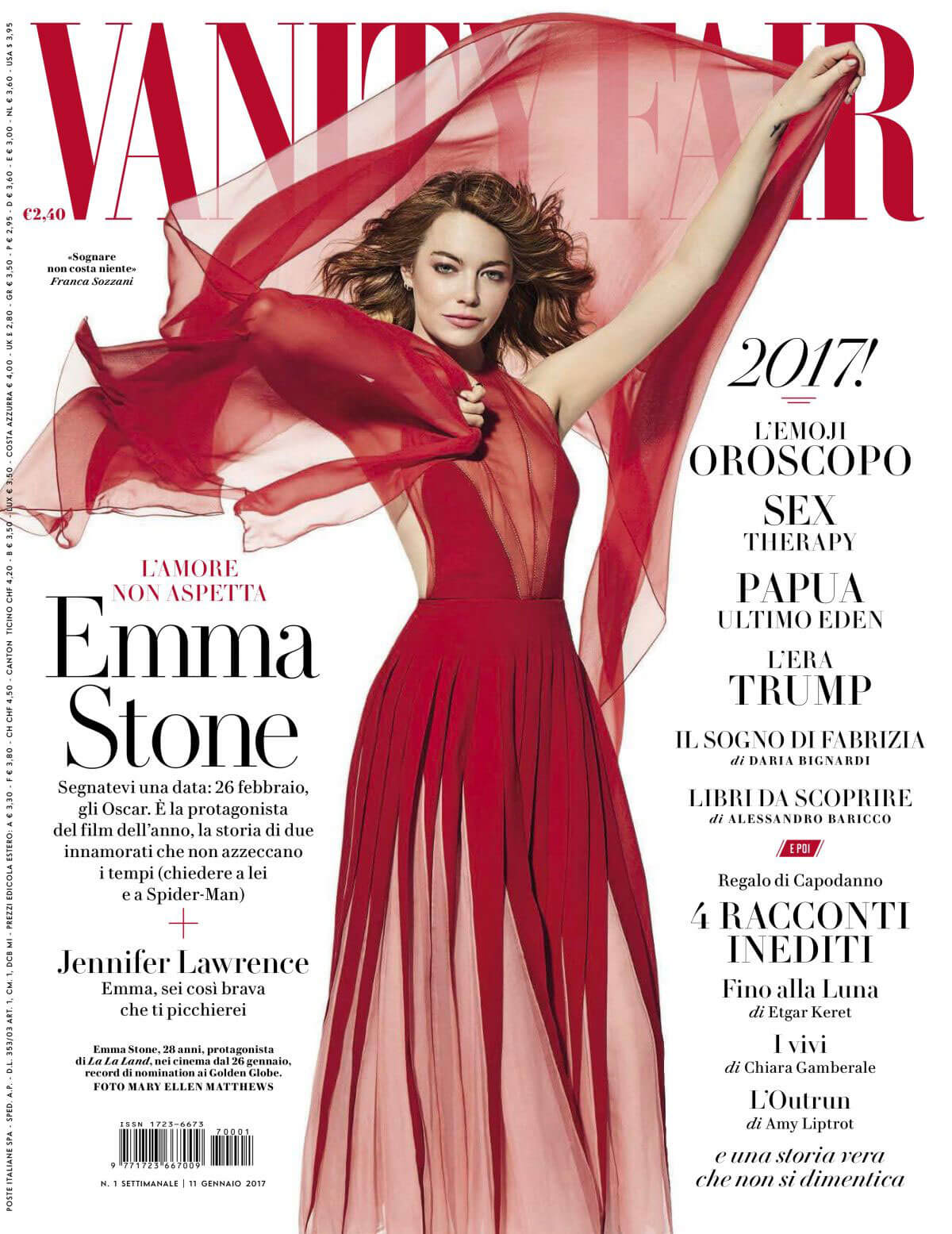 Emma Stone Stills in Vanity Fair Magazine, Italy January 2017 Issue