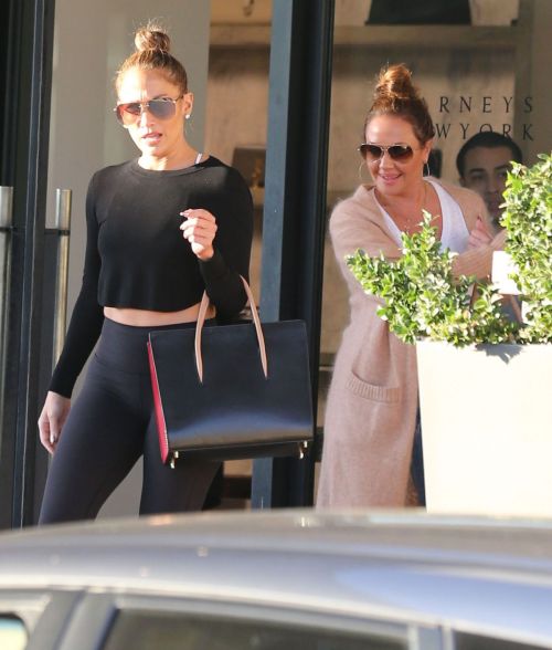 Jennifer Lopez and Leah Remini Shopping at Barneys New York Beverly Hills 2