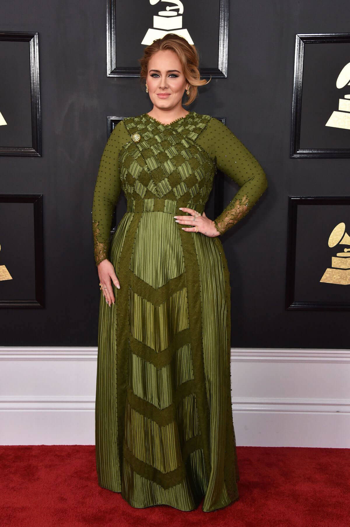 Adele at 59th Annual Grammy Awards in Los Angeles