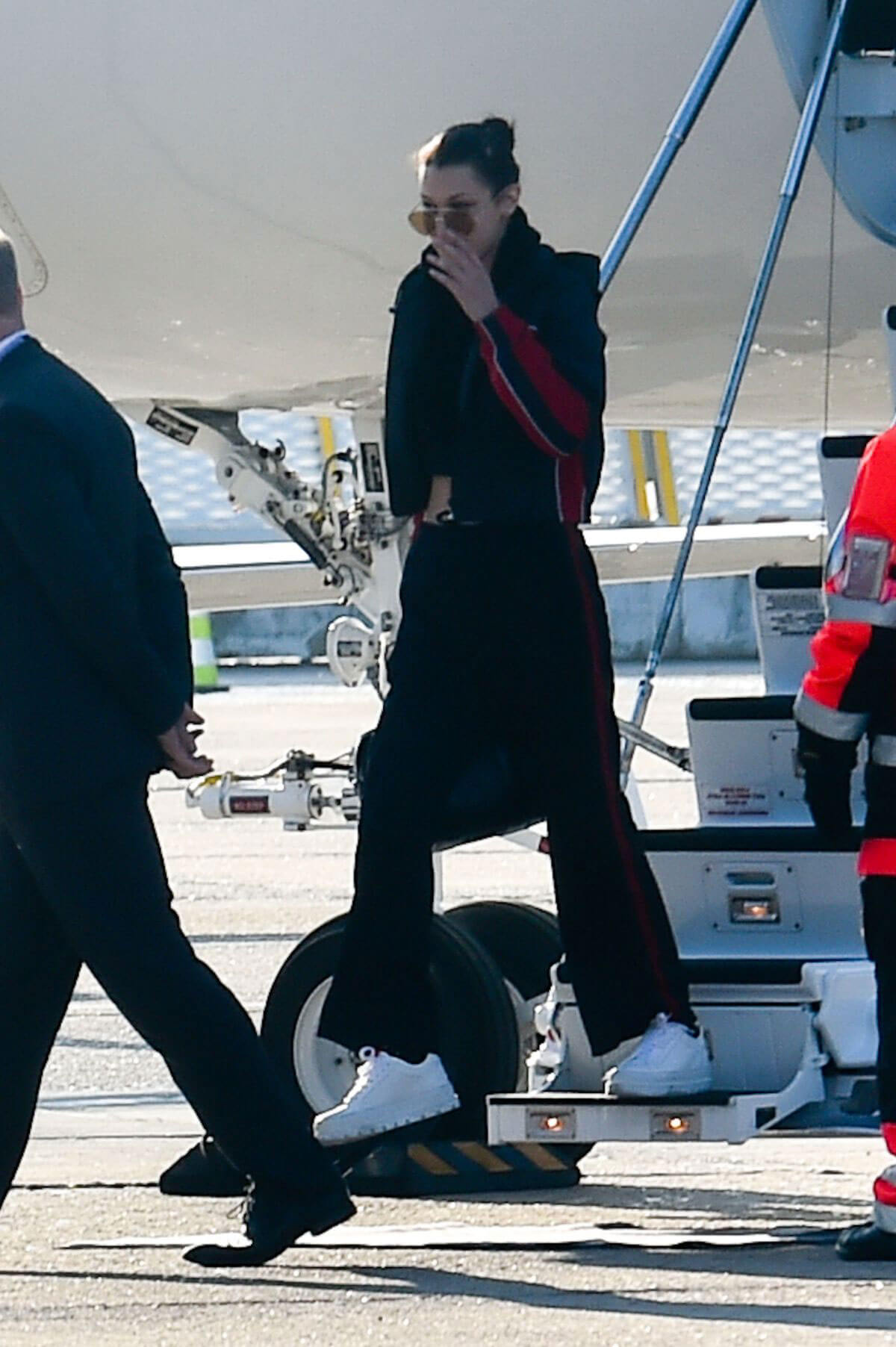 Bella Hadid Arrives in Paris