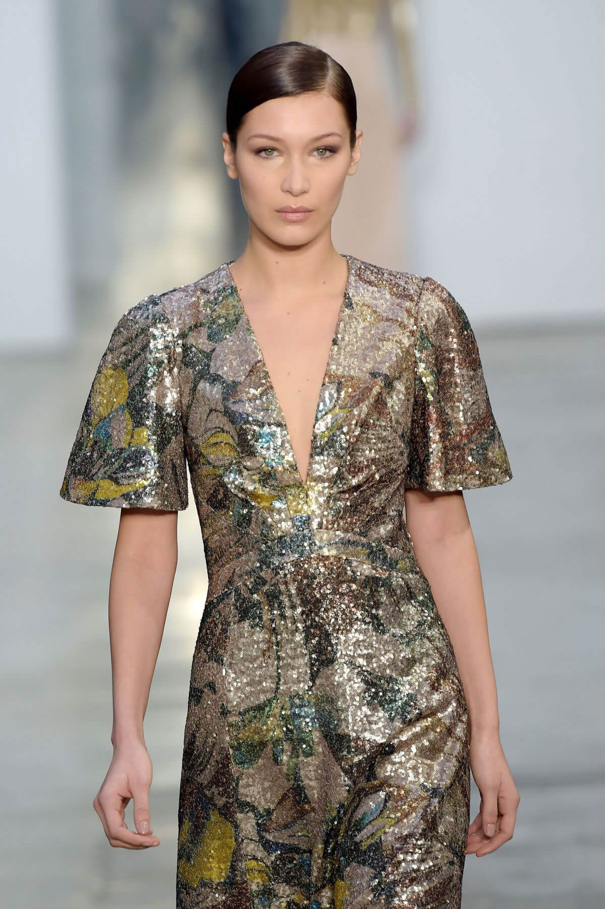 Bella Hadid at Carolina Herrera Fashion Show at New york Fashion Week