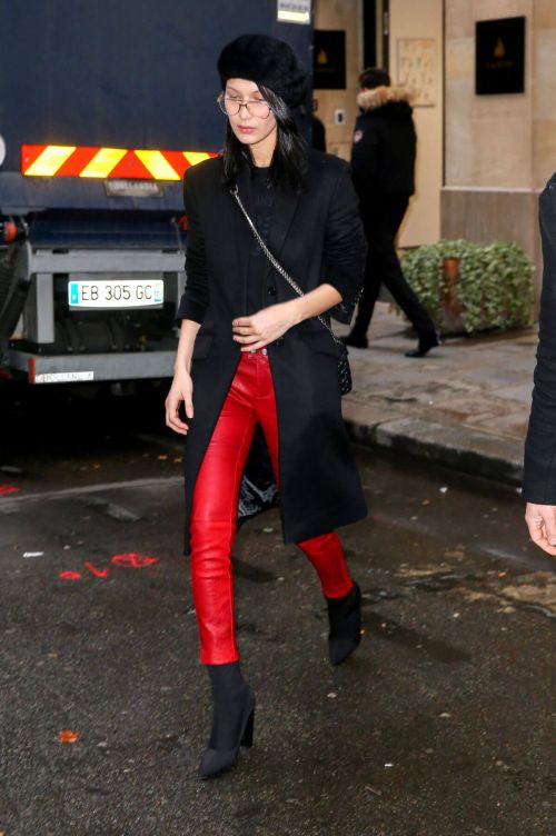 Bella Hadid Stills at Lanvin Offices in Paris 6