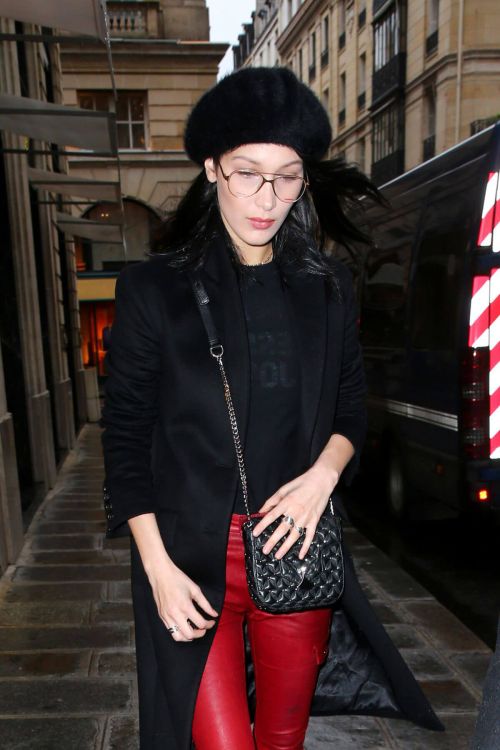 Bella Hadid Stills at Lanvin Offices in Paris 9