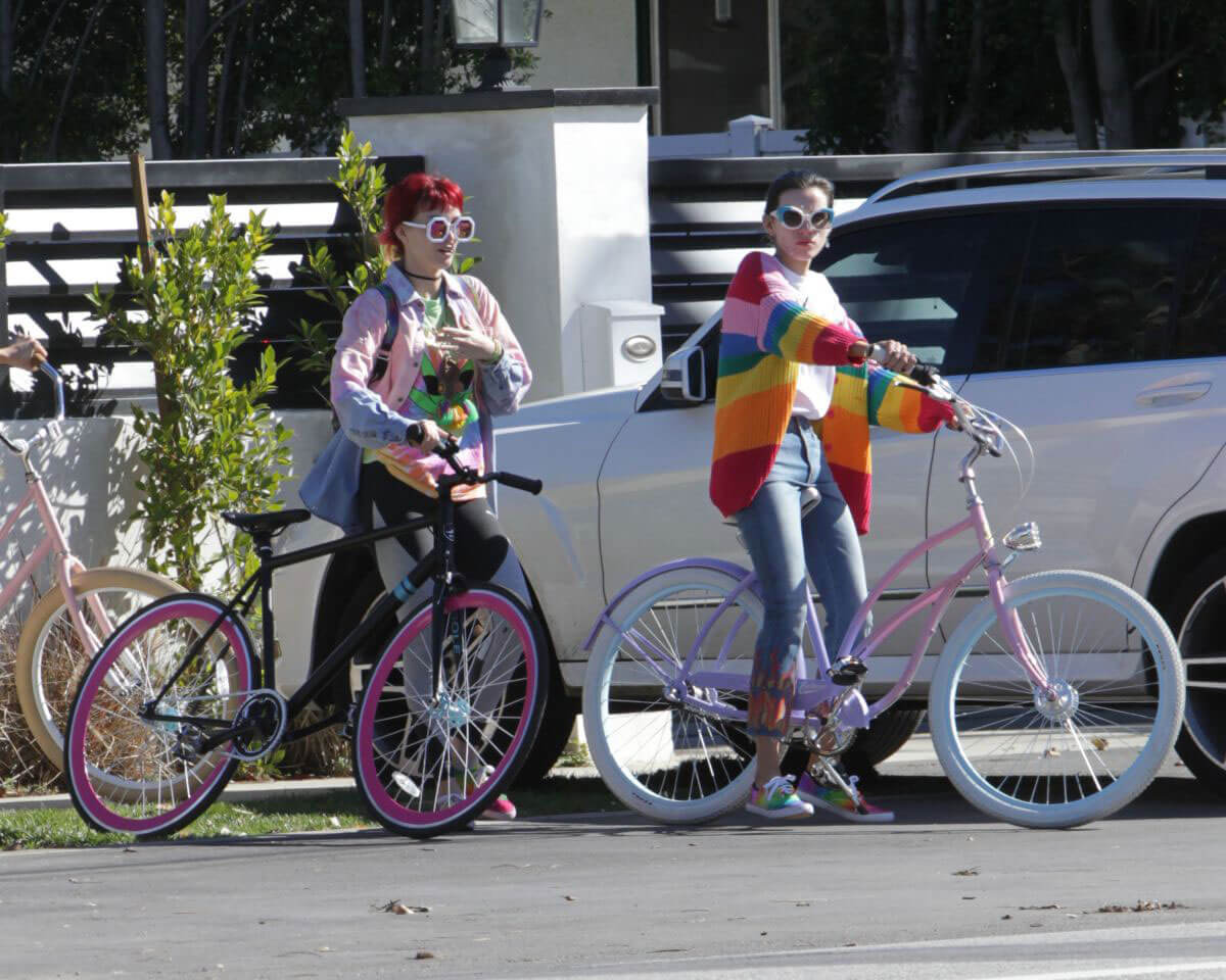 Bella Thorne and Dani Thorne Out for Bike Ride in Los Angeles