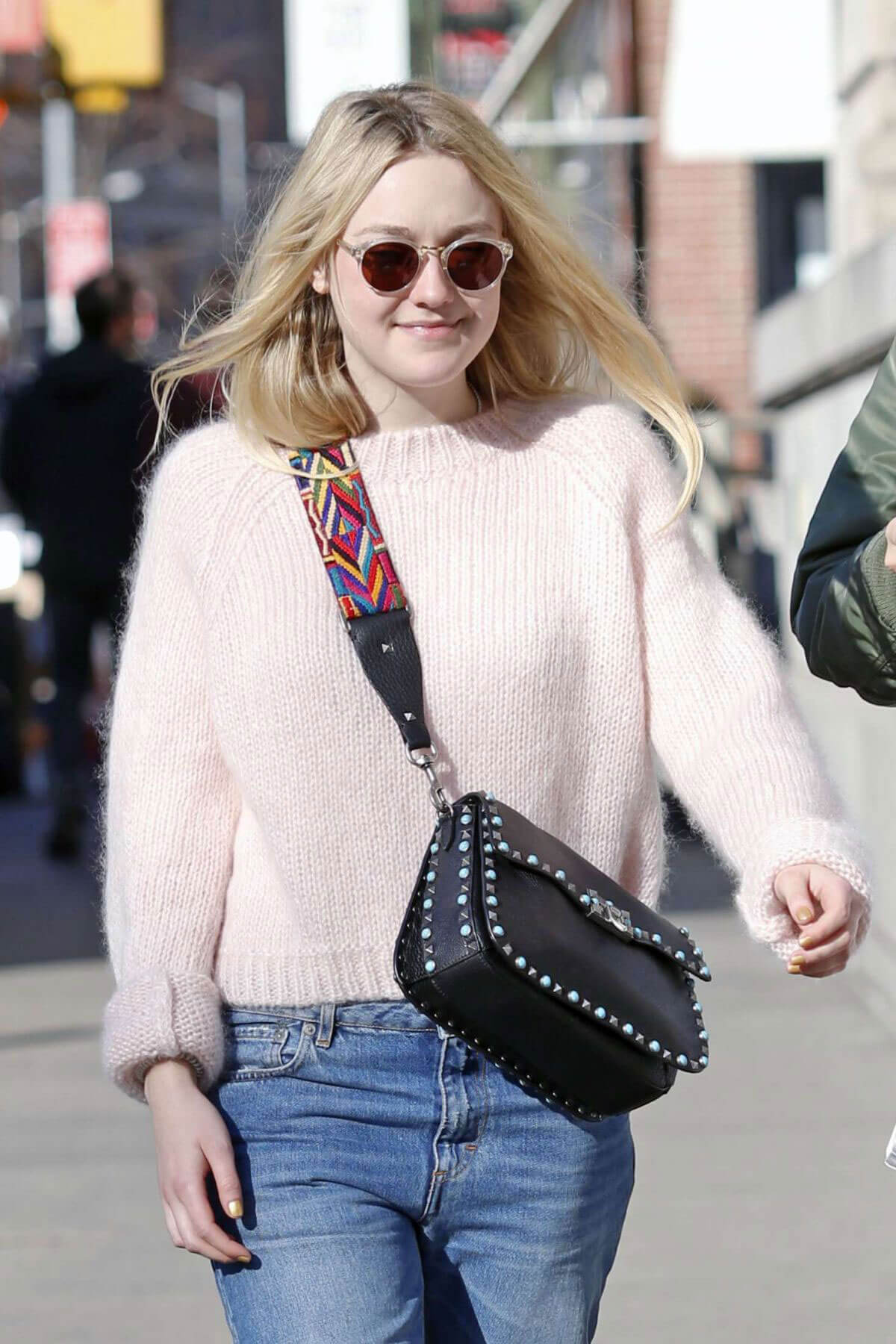 Dakota Fanning Stills in Jeans Out in New York