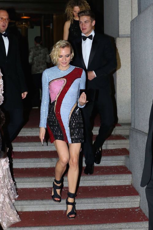 Diane Kruger Leaves 19th Annual AMFAR New York Gala 2