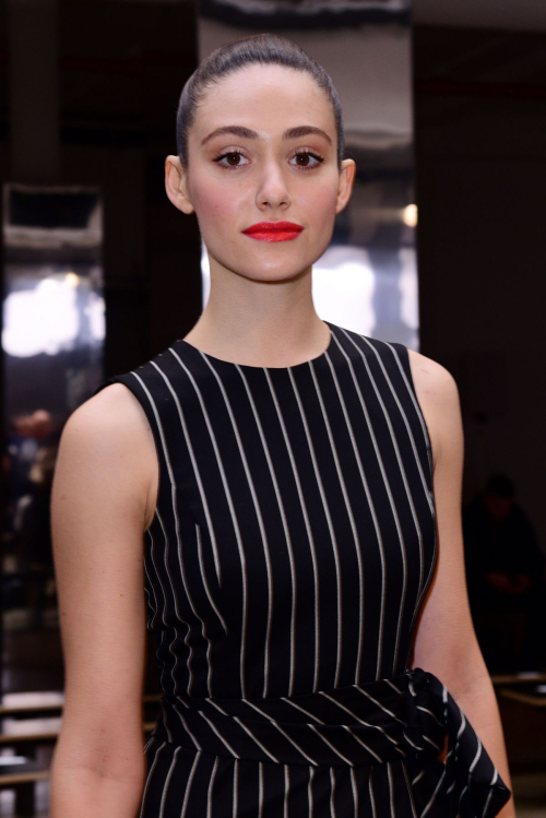 Emmy Rossum at Carolina Herrera Fashion Show in New York