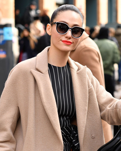 Emmy Rossum Stills Leaves Carolina Herrera Fashion Show in New York 3