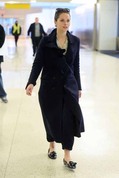 Felicity Jones Stills at JFK Airport in New York 1