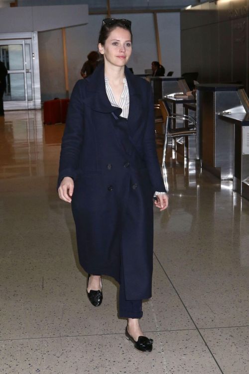 Felicity Jones Stills at JFK Airport in New York 7