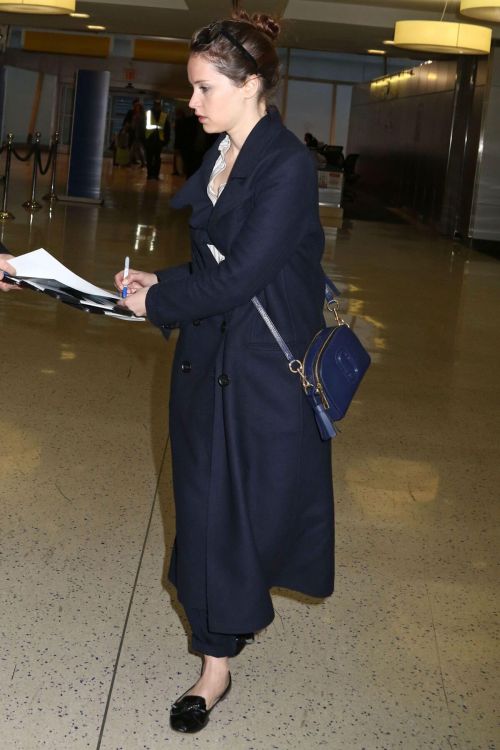 Felicity Jones Stills at JFK Airport in New York 8