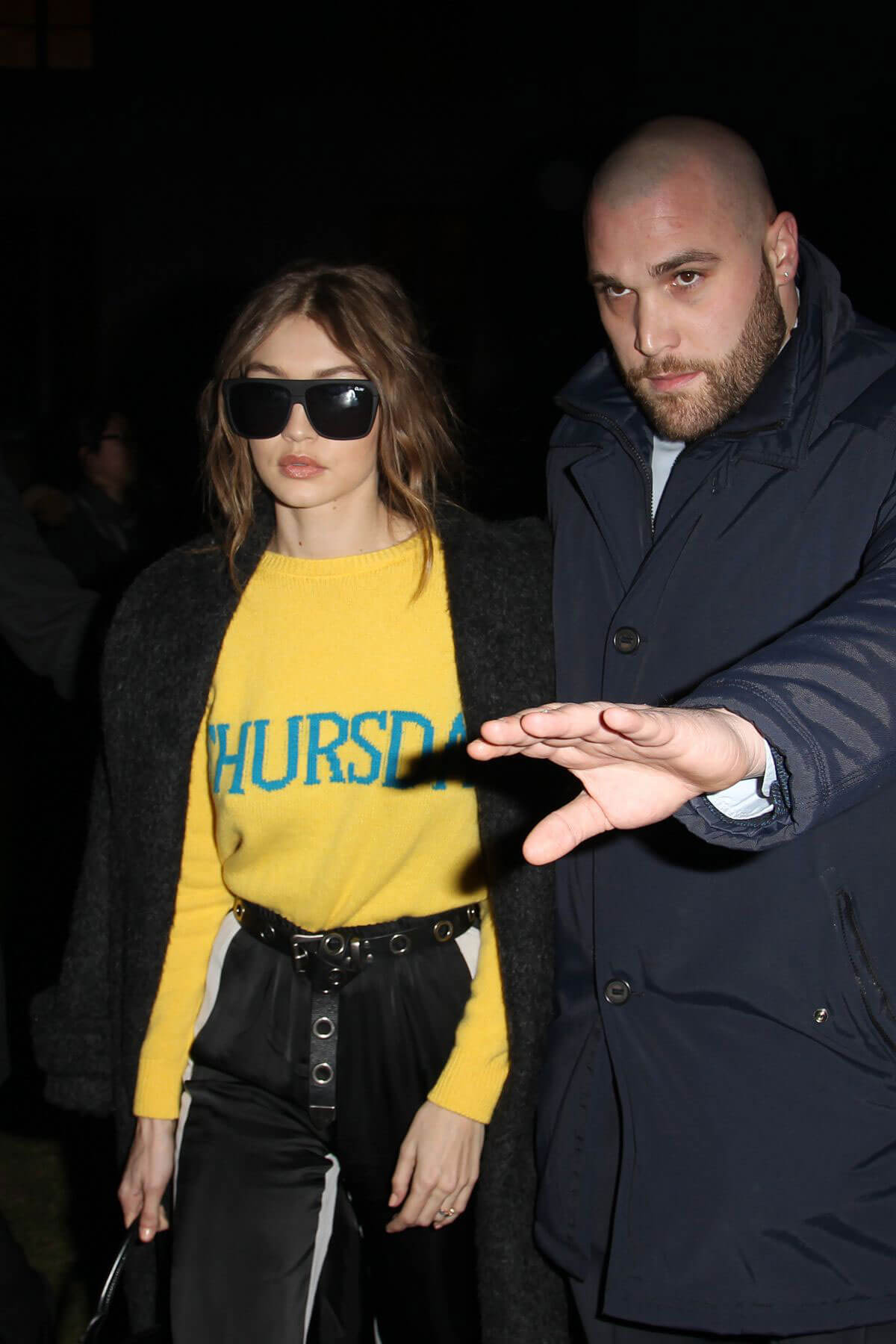 Gigi Hadid Stills Leaves Alberta Ferretti Fashion Show in Milan