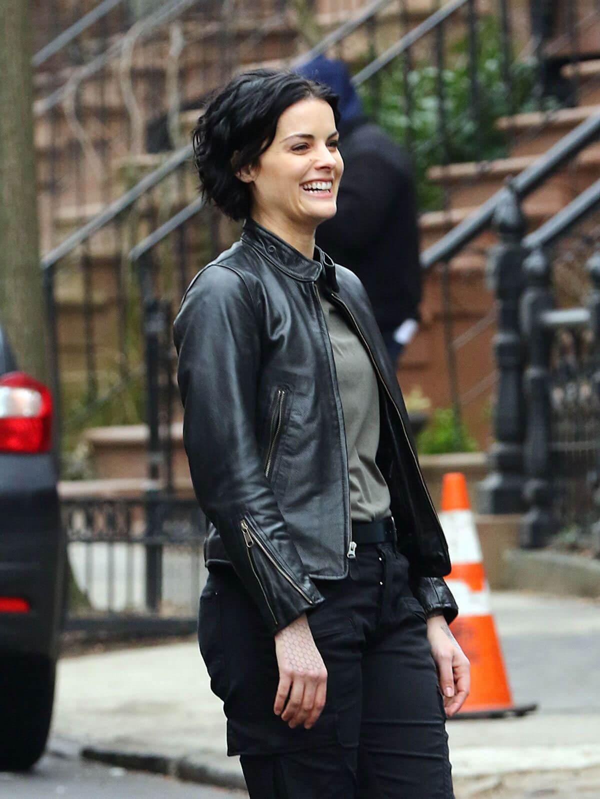 Jaimie Alexander Stills on the Set of "Blindspot" in New York