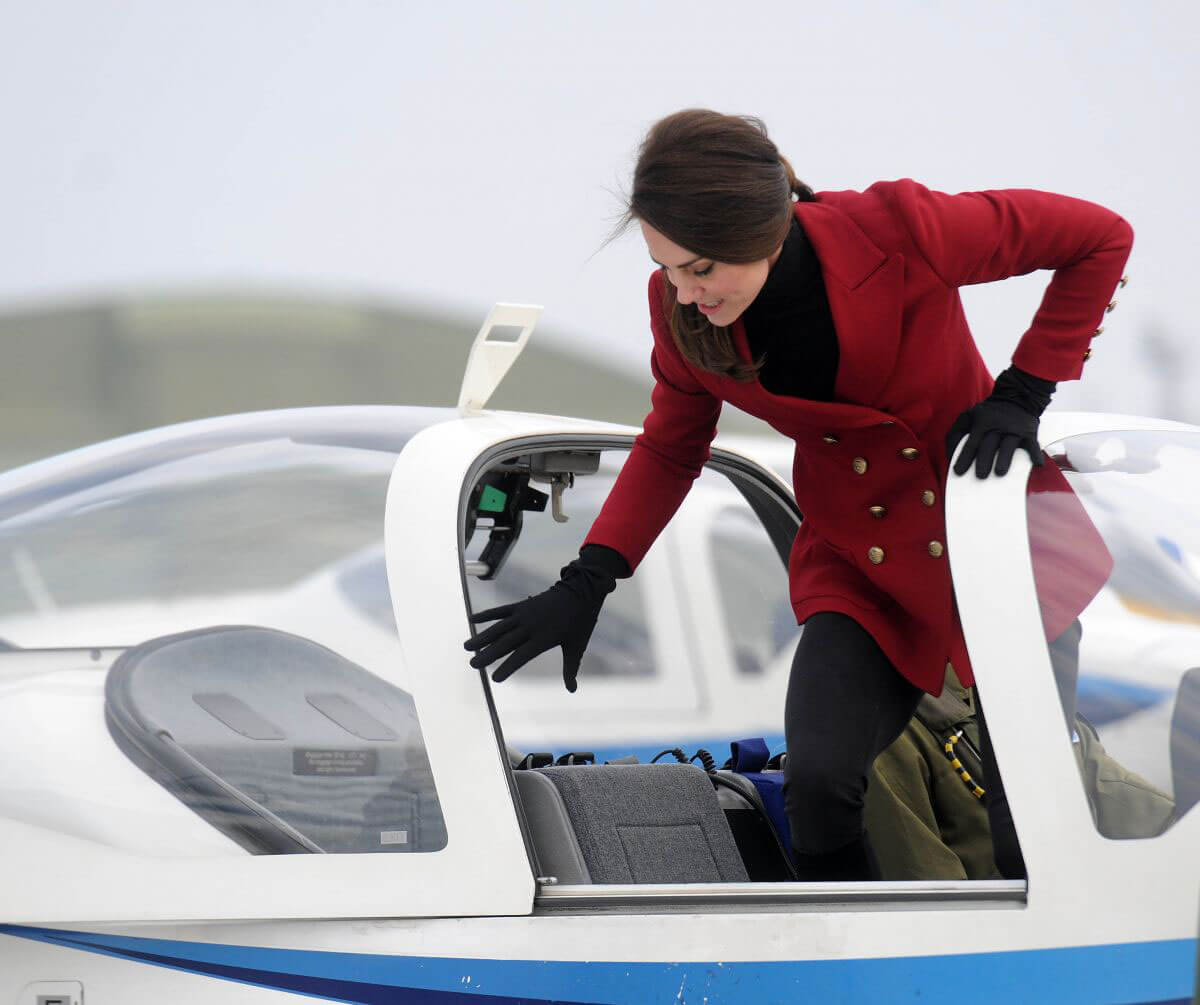 Kate Middleton Stills visits RAF Cadets at Wittering near Peterborough