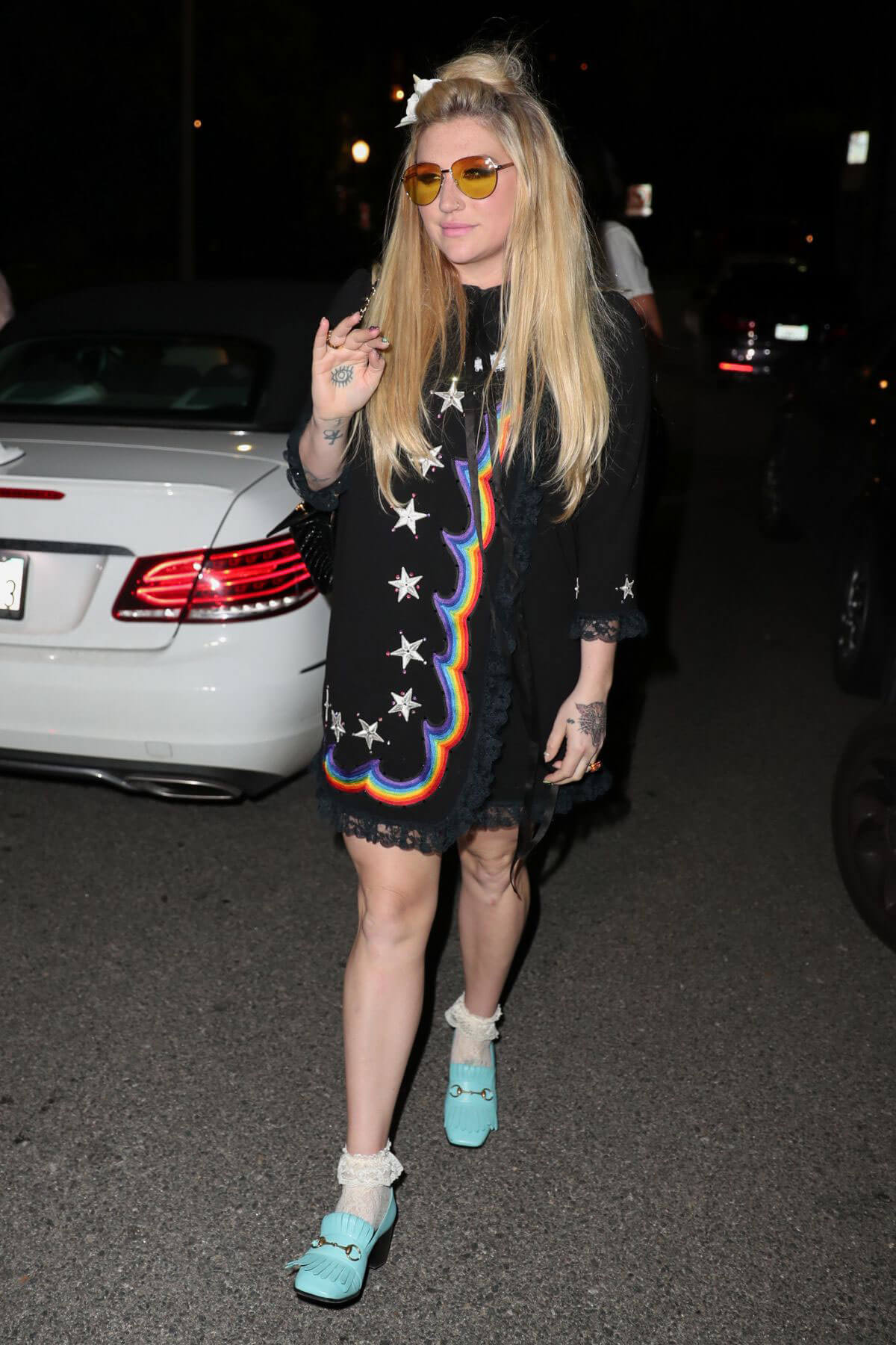 Kesha Sebert Arrives at CAA Pre-Grammy Party in West Hollywood