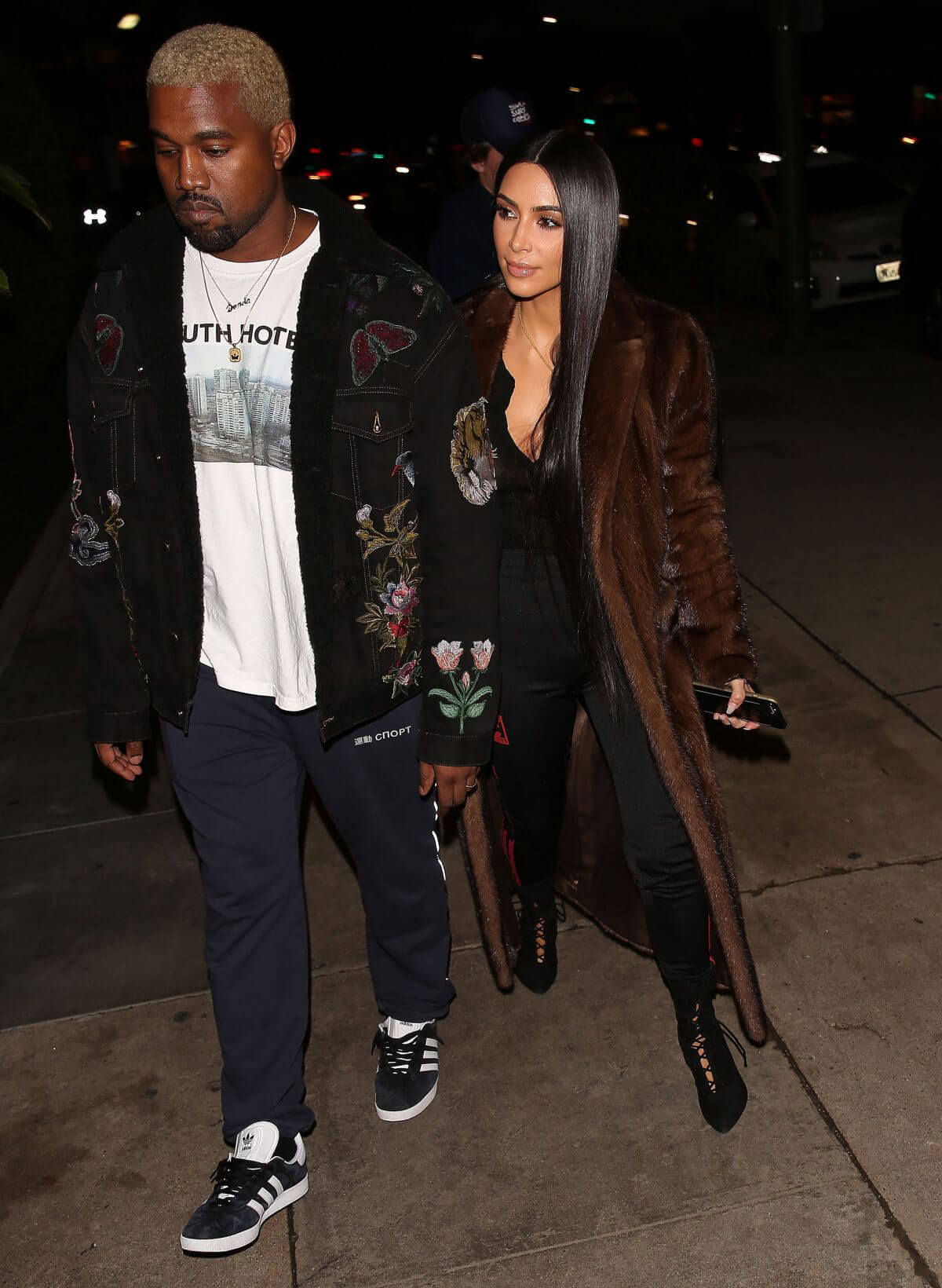 Kim Kardashian and Kanye West Stills Out for Dinner in Los Angeles