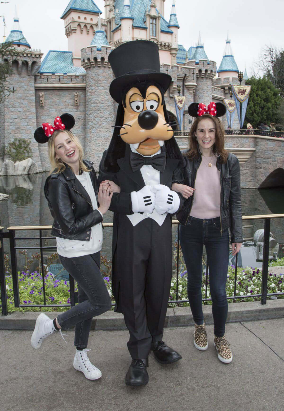 Laura Carmichael and Michelle Dockery at Disneyland Amusement Park in Anaheim