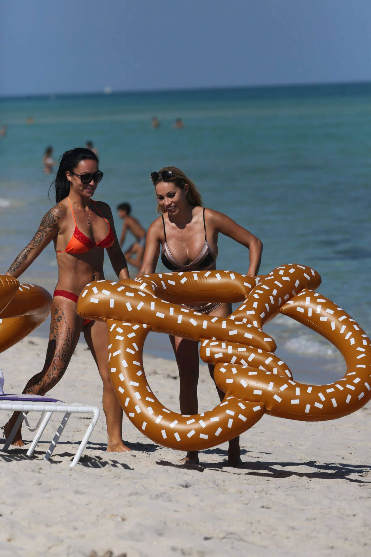 Maria Hering and Isabel Quesada Stills in Bikinis at a Beach in Miami