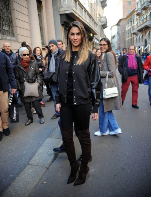 Melissa Satta Stills at a Fashion Show in Milan