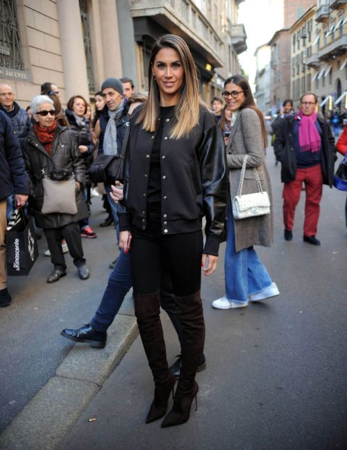 Melissa Satta Stills at a Fashion Show in Milan 1