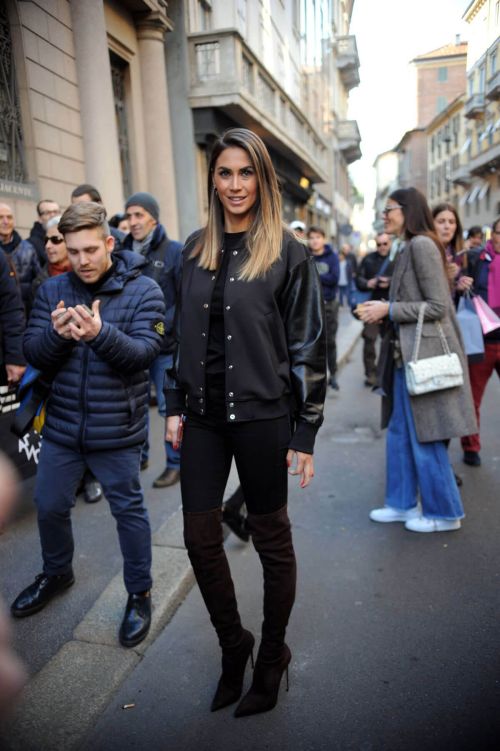 Melissa Satta Stills at a Fashion Show in Milan 3