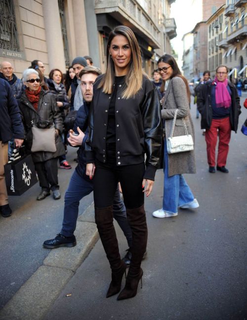 Melissa Satta Stills at a Fashion Show in Milan 4