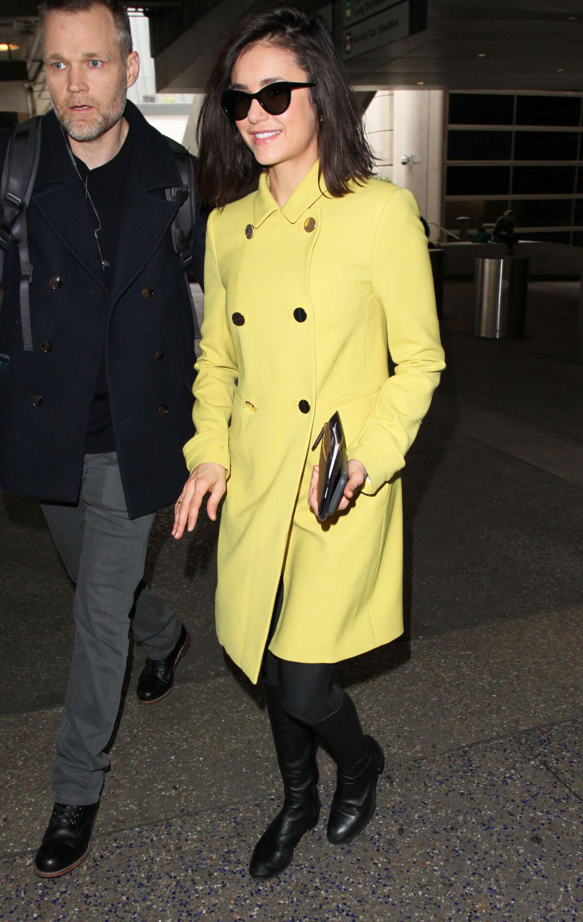 Nina Dobrev at LAX Airport in Los Angeles