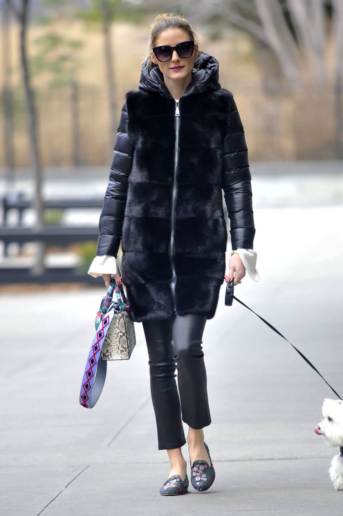 Olivia Palermo Out with Her Dog in New York