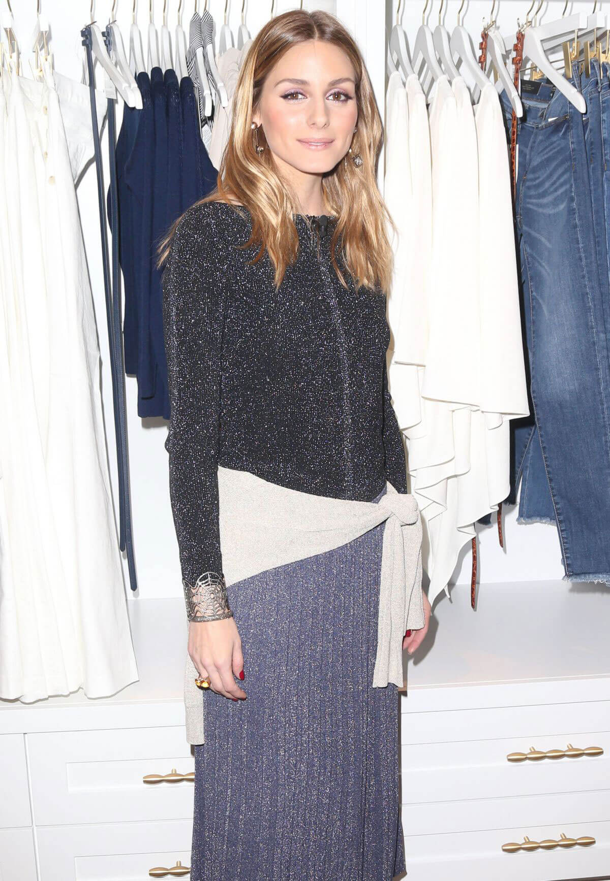 Olivia Palermo Stills at Banana Republic x Olivia Palermo Pop-Up Shop Event