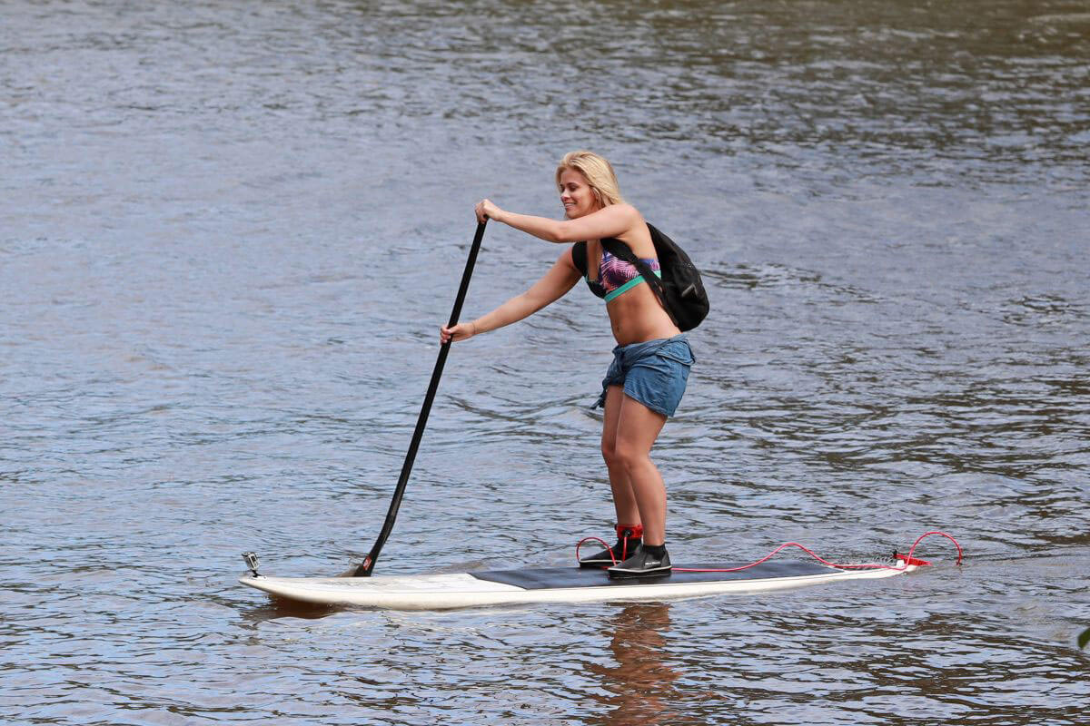 Paige VanZant Stills Paddle Boarding in Hawaii