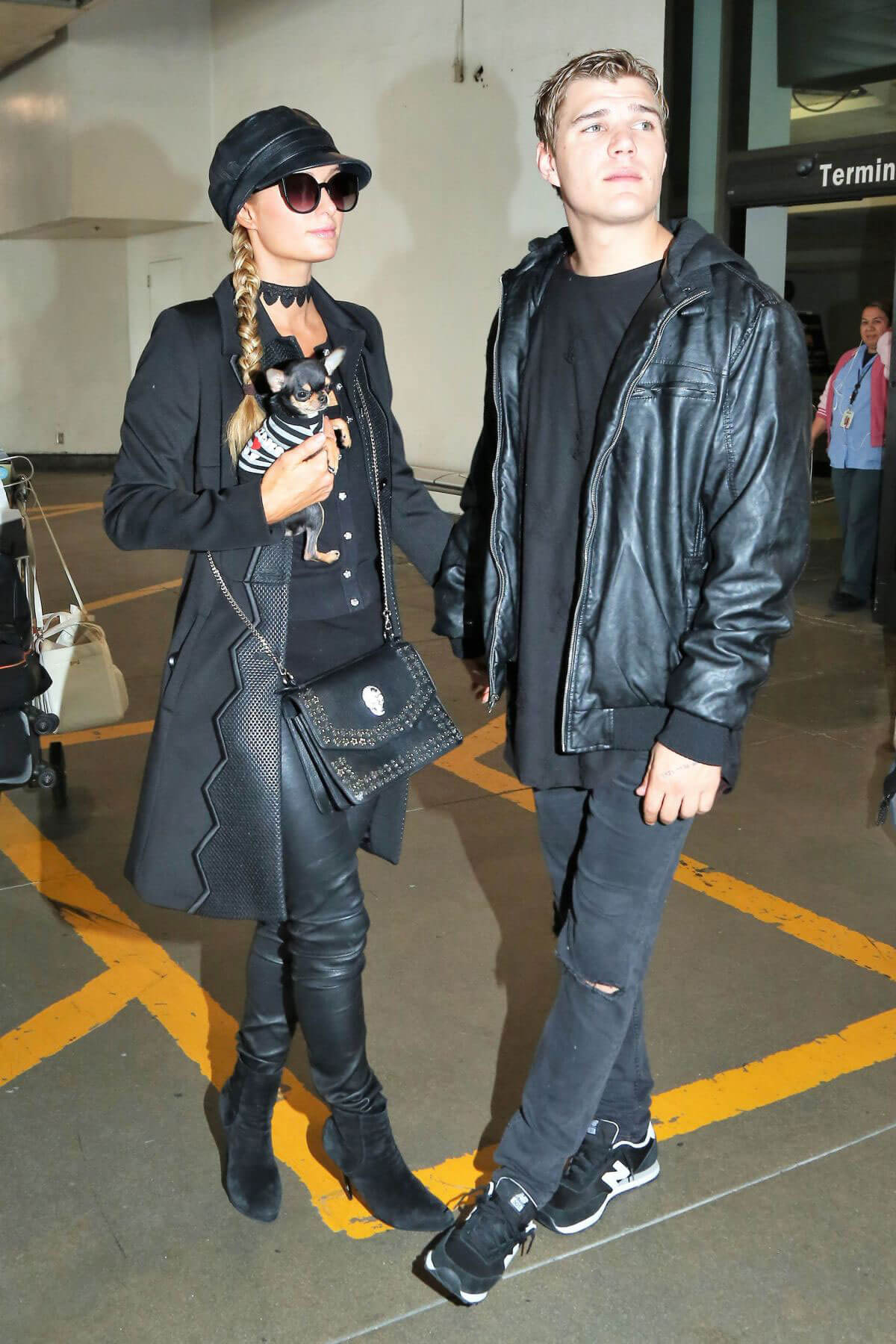 Paris Hilton and Her Boyfriend Chris Zylka Stills at Los Angeles International Airport