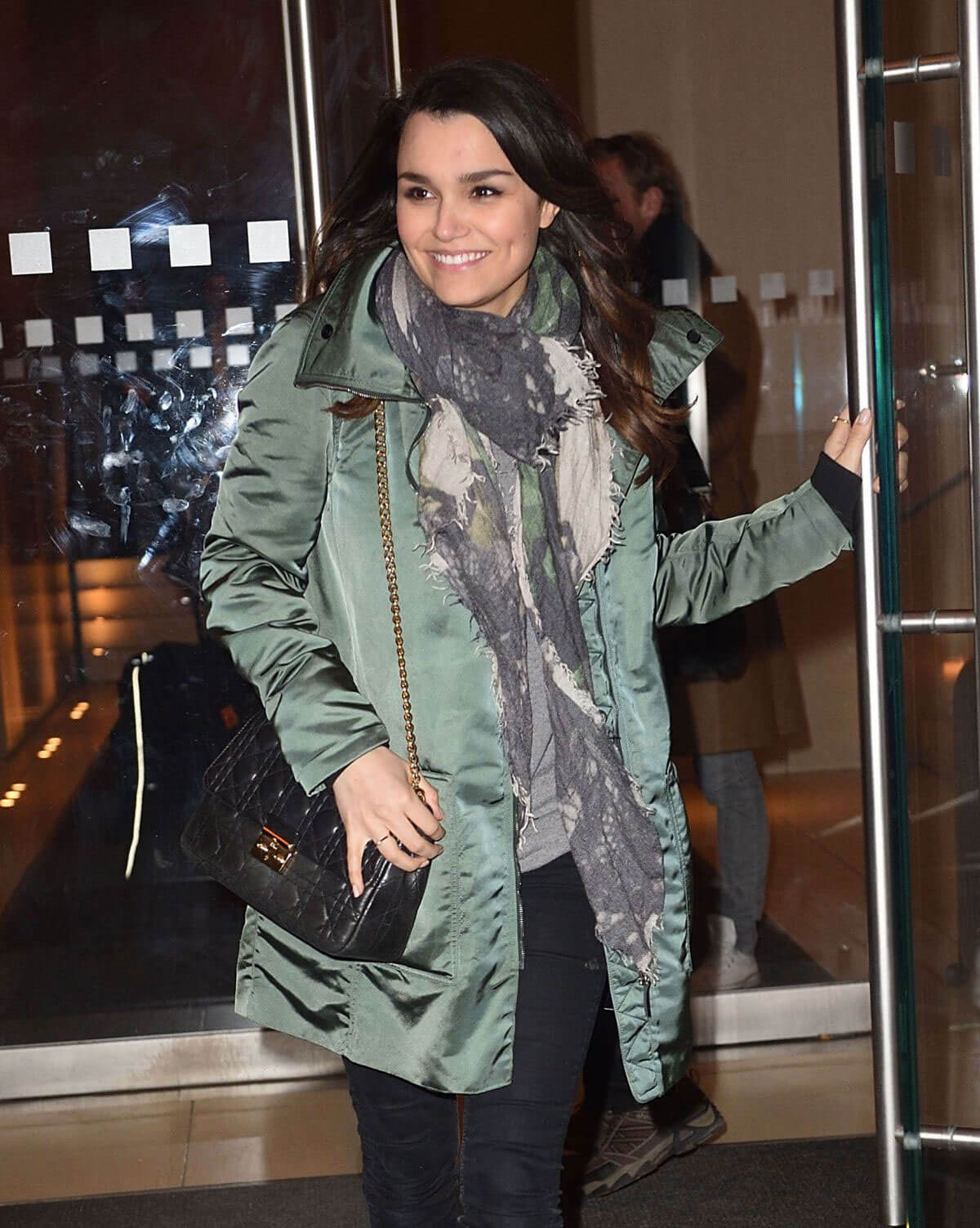 Samantha Barks Stills Leaves Her Hotel in New York