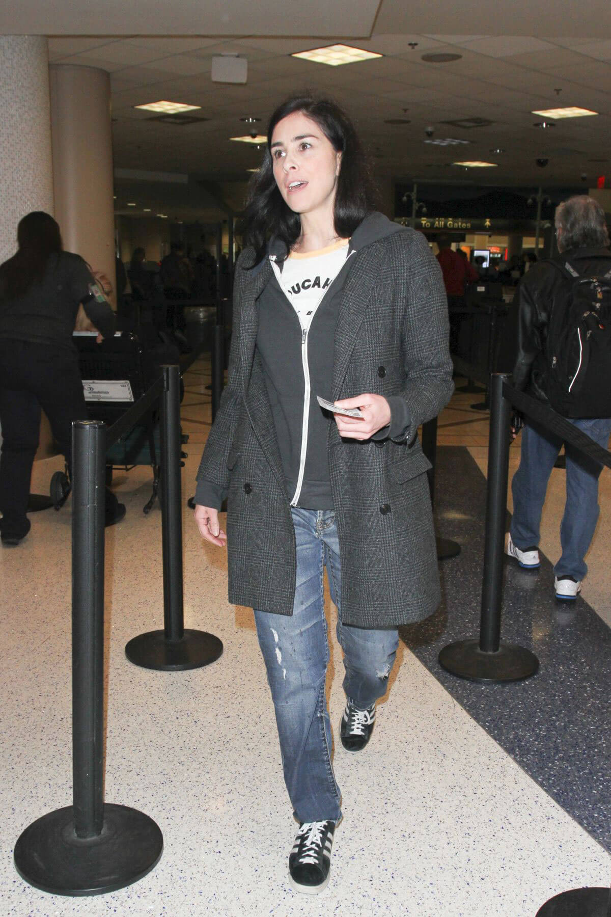 Sarah Silverman at LAX Airport in Los Angeles